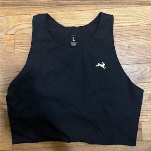 Tracksmith Black Bell Lap Top with Logo